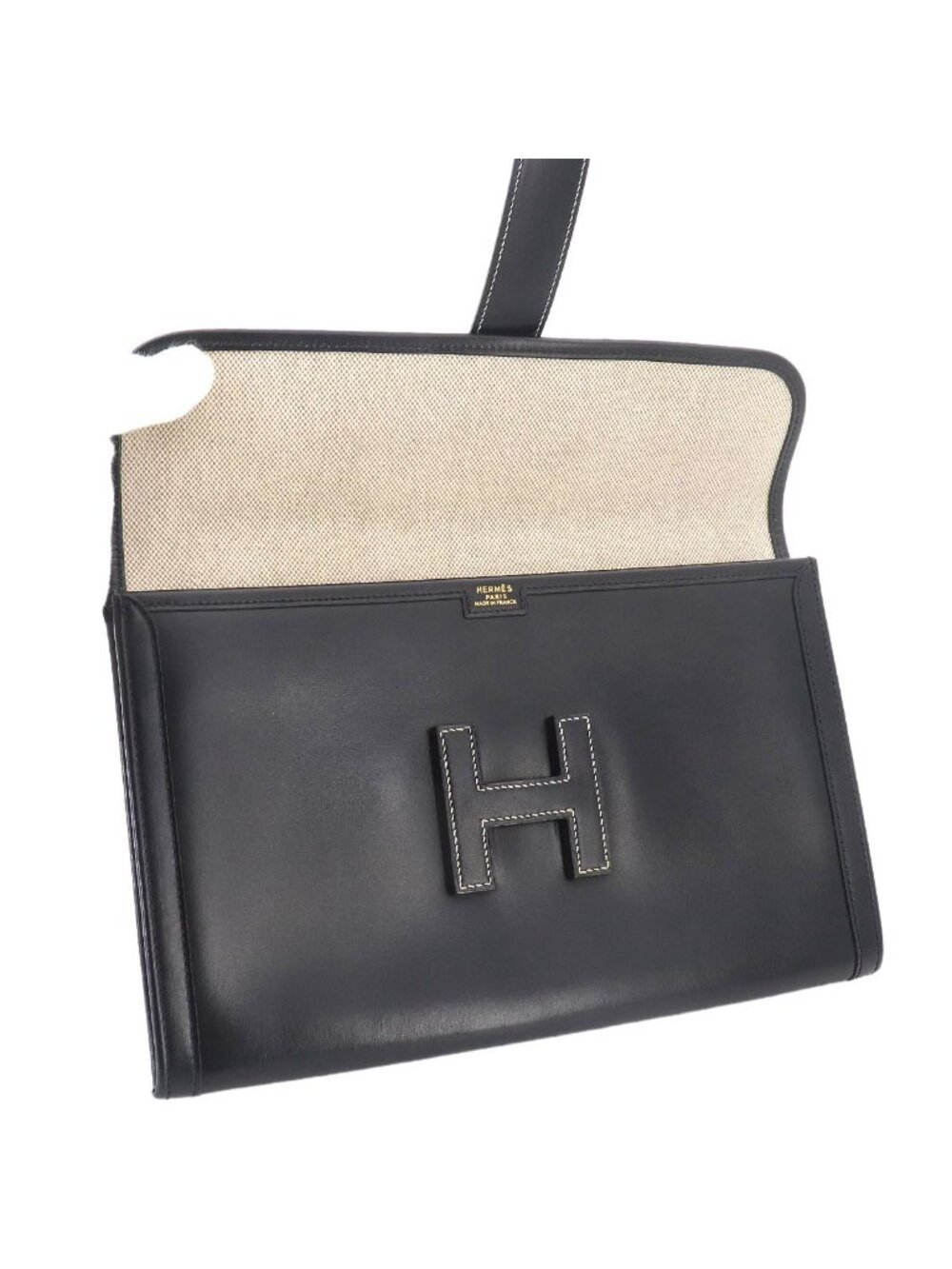 Hermes Jige PM Clutch Box Calf Black - Picture 6 of 10